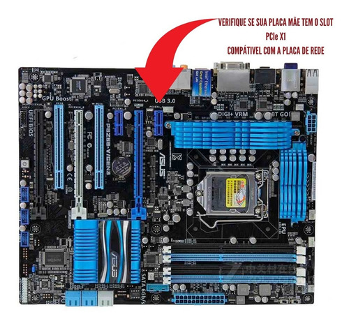 Imagem 5 de 5 de Placa De Rede 10/100/1000mbps Pci Express Gigabit Mymax