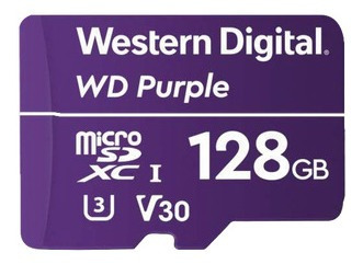 Imagen 2 de 3 de Memoria Microsd 128 Gb Purple Videovigilncia Western Digital