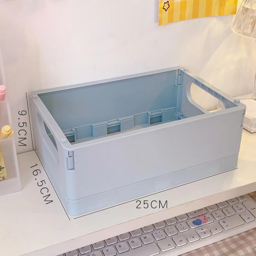 Cesta De Almacenamiento Plegable Multiusos Contenedor Azul