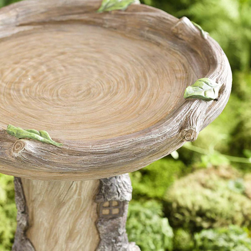 Hermoso F Pedestal De Baño For Pájaros Marrón Hecho A Mano F