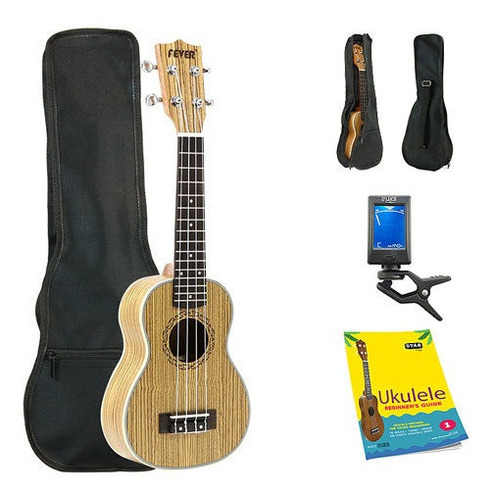 Ukelele Soprano 21'' Fever Uk21bm Incluye Estuche Afinador