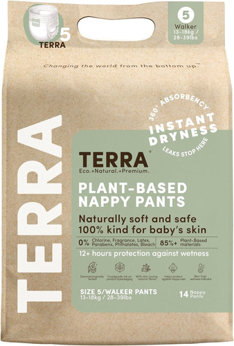 Pants Pañales Terra Eco Biodegradables Desechables Talla Xg