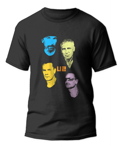 Polera U2 Faces Bandas Rock