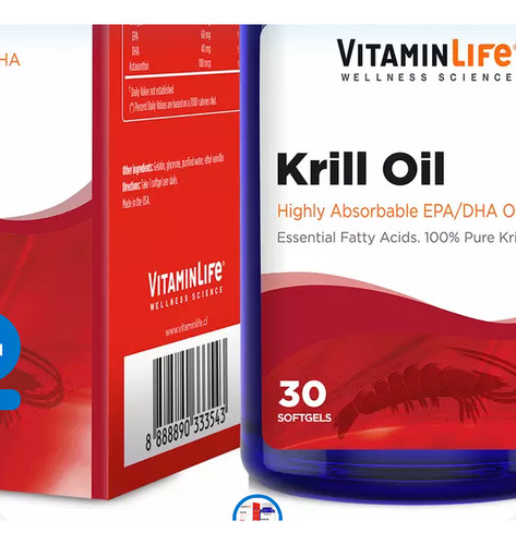 Krill Oil Omega 3 - Vitamin Life - 30 Cápsulas
