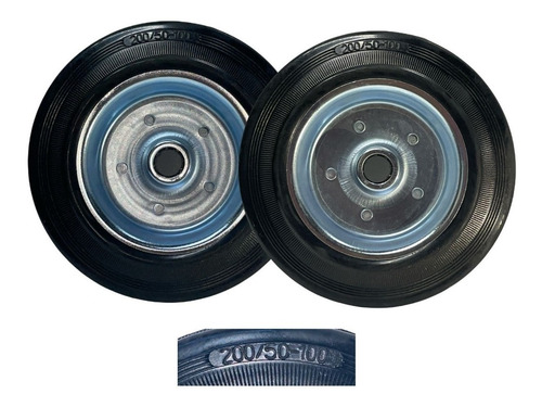 Imagen 1 de 3 de Set 2 Ruedas Para Carro Yegua De 8 Pulgadas 20 Cm/50-100