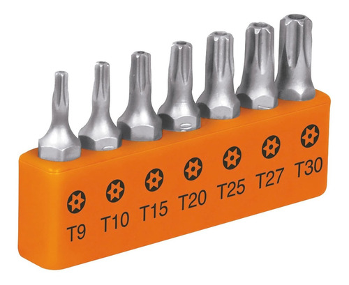 Juego Puntas 1' Torx 7 Pz C/seguro Truper 17797