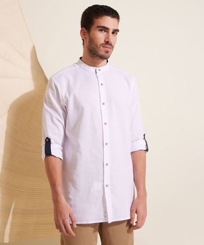 Camisa Hombre Patprimo M/l Blanco Algodón 44012766-10215