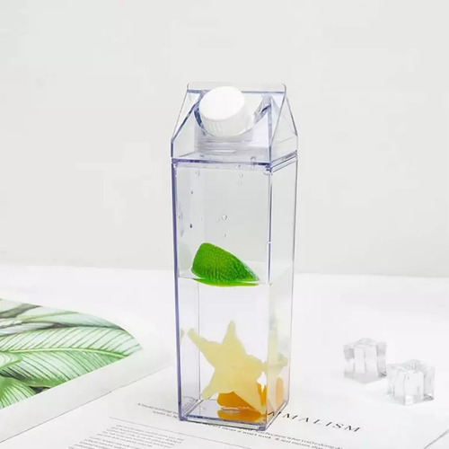 Botella De Plástico Acrílico De 1 Litro, Agua, Jugo, Leche,