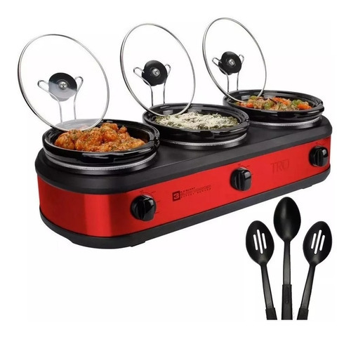 Olla de cocción lenta eléctrica Rechaud triple buffet 127 V