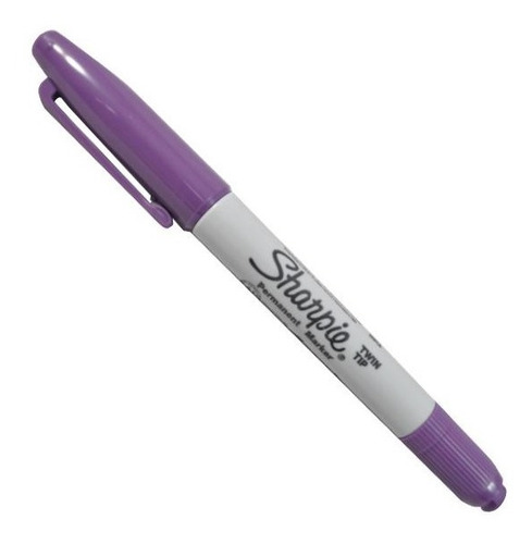 Marcador Sharpie Morado Doble Punta Fina Ultra Fina