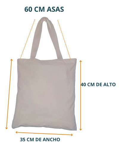 15 Bolsas Tote Bag Lienzo 35x40 Tela Lisa Mayorista Estampar