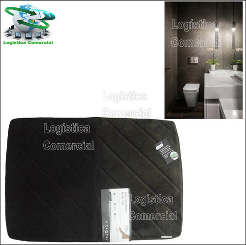 Alfombra Baño Microfibra Antideslizante Absorbente 43 X61 Cm
