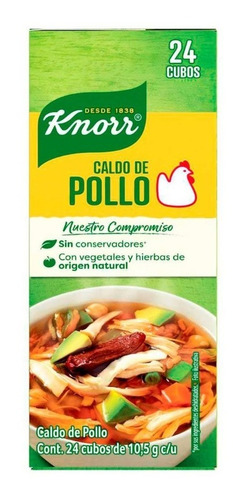 Knorr Caldo De Pollo Con 24 Cubos De 10.5g Cada Uno