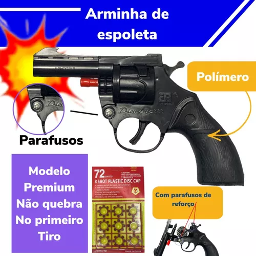 brinquedo arminha de espoleta reforçada black premium barato