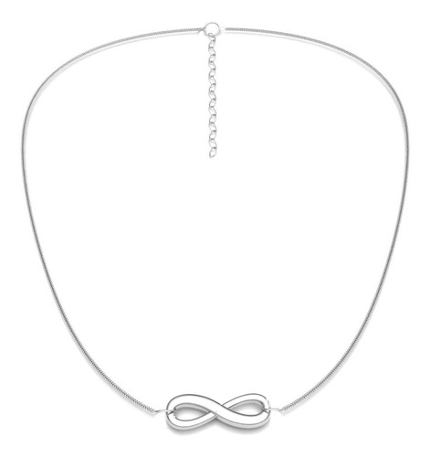 Imagen 1 de 10 de Collar Dije De Infinito De Plata 925 Mujer Agálea Joyería