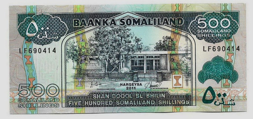 Fk Billete Somaliland 500 Shillings 2011 Sin Circular