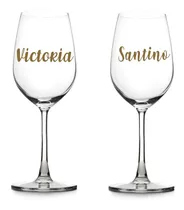 Comprar Calcos Vinilos De Corte Para Vasos Copas Nombres Navidad X10