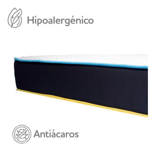 Colchón Queen Doble Confort + Protector Impermeable 20 Cm