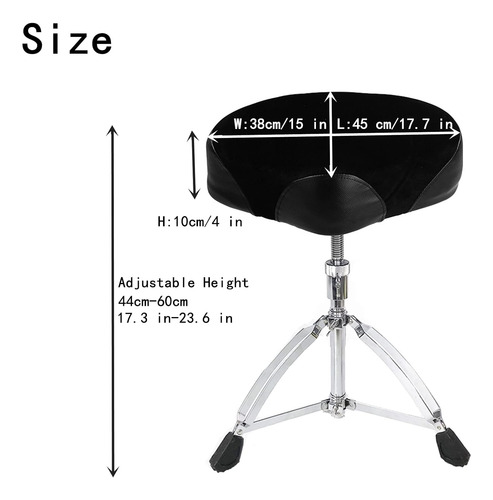 Taburete De Tambor Pesado, Altura Ajustable, Asiento De Tamb
