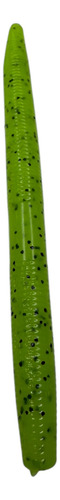 Senko Gusano Plástico Pesca 4 Pulgadas Señuelo 10pz Texas Chartreuse Pepper