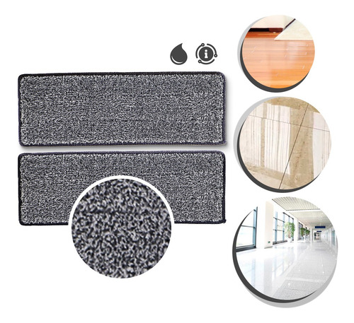 Imagem 1 de 6 de Refil P/ Flat Mop Com 2 Pecas Ud475
