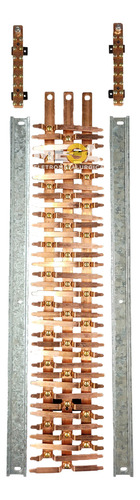 Kit Barramento Trifásico 250a P/ 70 Circuitos Din Completo