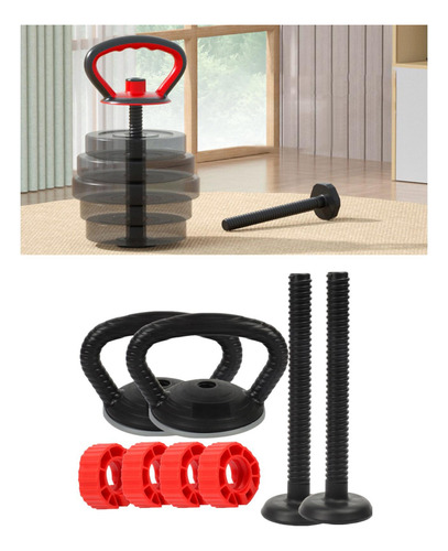 Mango De Pesa De Kettlebell Ajustable Al 2 Mango Y 2 Bares