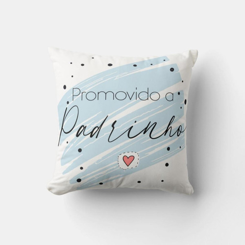 Kit 2 Almofadas Personalizadas Convite Para Padrinhos Dindos