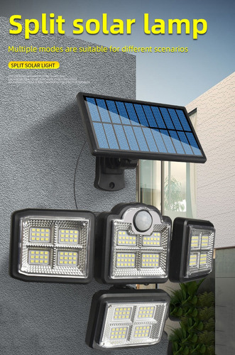 Reflector 198 Leds Panel Solar Con 5m De Cable Exterior