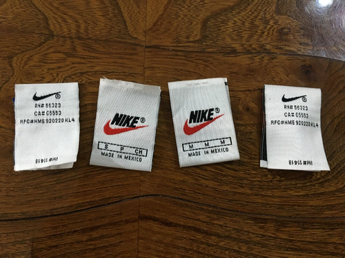 Imperativo Crítica logo Etiquetas Cuello Nike Vintage 90´s Originales S/m Nuevas | MercadoLibre