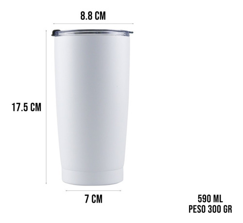 Imagen 3 de 10 de Vaso Termo Acero Inoxidable P/ Cafe 20oz Térmico Tapa Ce-t01