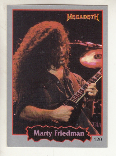 Figurita Autoadhesiva Nº 120 Marty Friedman Album Rock Cards