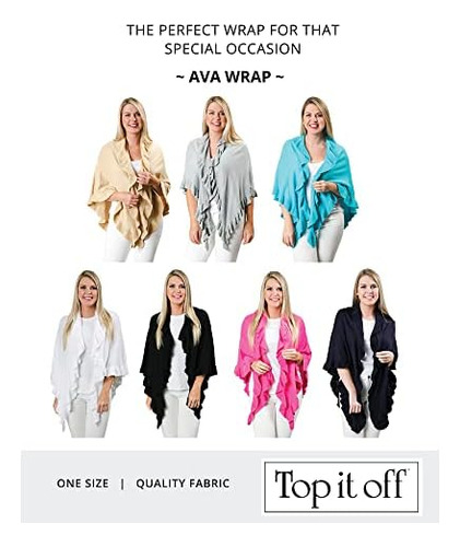 Top It Off Ava Ruffle Wrap Xale Triangular Feminino Fei
