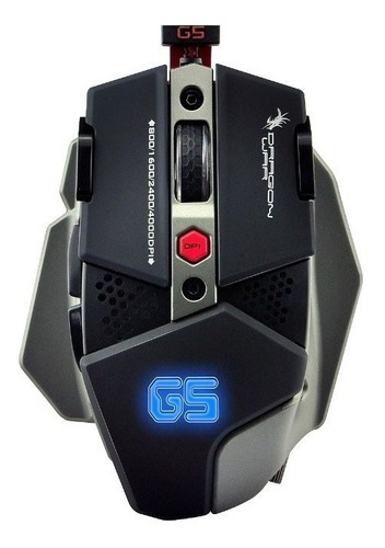 Mouse gamer Dragon War  Warlord ELE-G5 negro