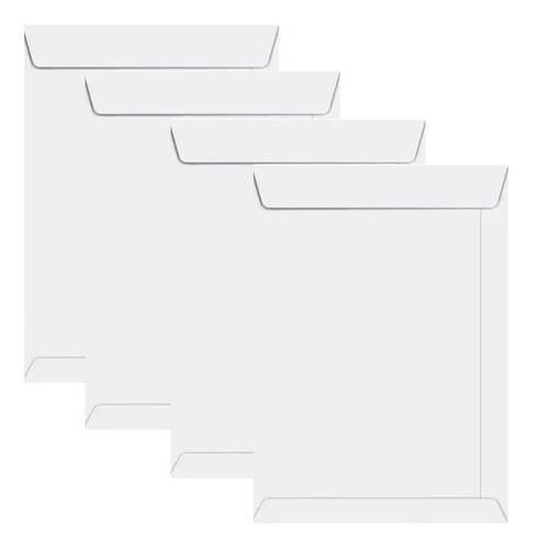 100 Envelopes De Documento Escritório Ofício A4 Escolha Cor Cor Branco