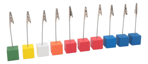Soporte Para Números De Mesa, 10 Unidades, Bloque De Madera