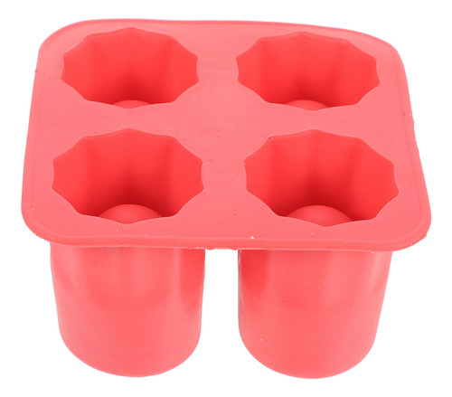 Molde De Vidrio Para Cubitos De Hielo Con Forma De 4 Tazas,