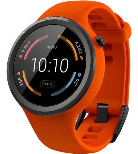 Motorola Moto 360 Smartwatch 45mm Sport Correa Goma Naranja