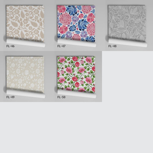 Imagem 10 de 10 de Adesivo Papel De Parede Floral 5,00x3,00m Fl-32