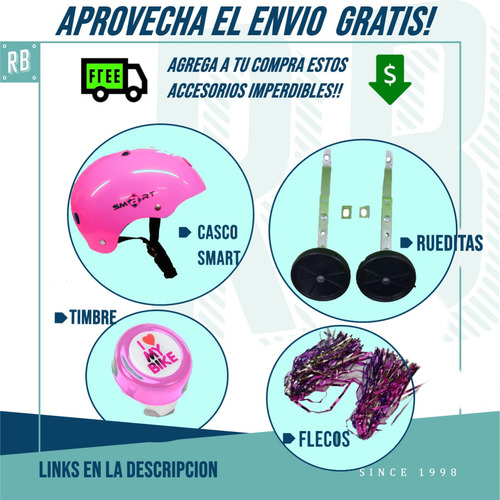 Imagen 4 de 10 de Bicicleta Playera Nena Rod 20 Kelinbike Full Envio Gratis