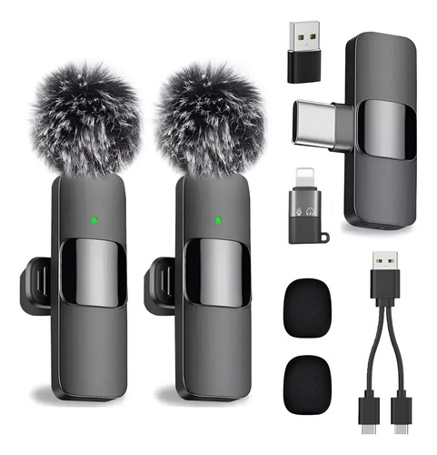 Micrófono Lavalier Wireless Uorlen CL-139 Inalámbrico iPhone Android PC