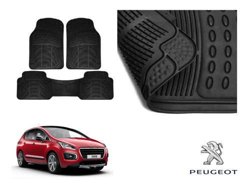 Kit Tapetes Uso Rudo Peugeot 3008 2015 Rubber Black Original