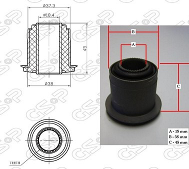 Buje Bastidor Sup 3 5 (2wd) (4) Gsp Isuzu Pick Up 98-00