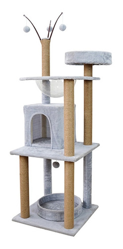 Árbol Rascador Para Gato Torre Mueble 4 Niveles Log-on