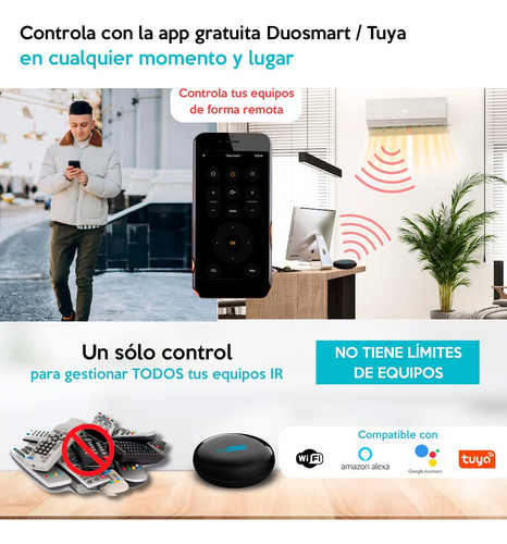 Controlador Infrarrojo Wifi L10 Compatible Con Alexa Y Googl