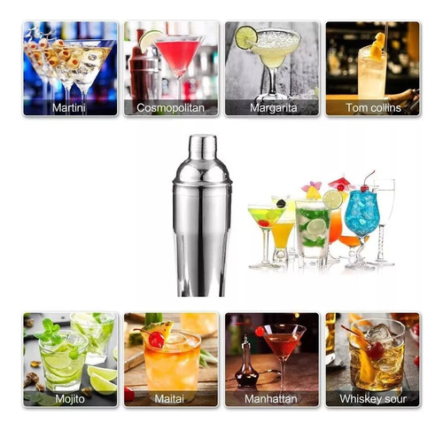 Kit De Coctelería Para Bartender, 20 Unidades, Con Soporte,