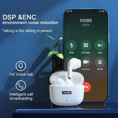 Imagen 4 de 4 de Auriculares Bluetooth Inalámbricos Lenovo Lp40 Pro In Ear