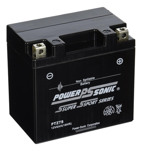 Power-sonic (ptz7s) Batería Powersport Sellada Libre De Mant