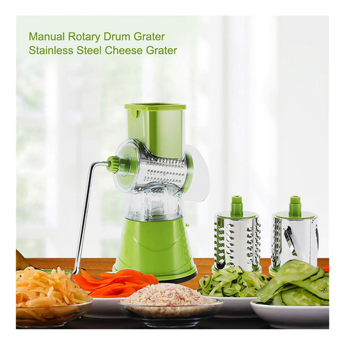 Rallador Manual Tambor Giratorio Para Queso Acero Inoxidable