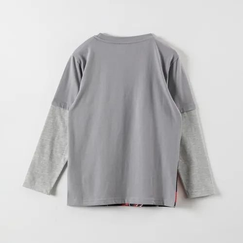 Polera Manga Larga Niño Spiderman Protector Of Gris Marvel